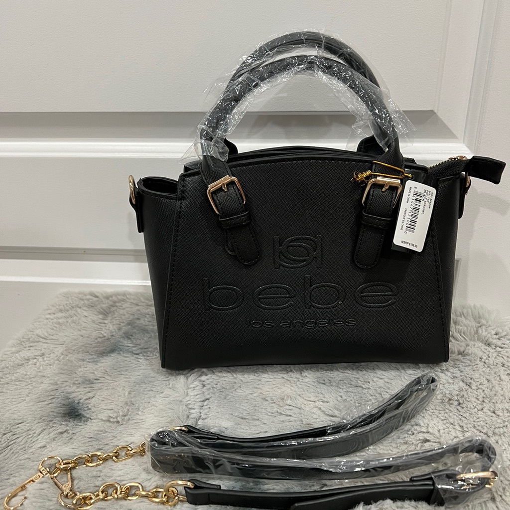 Polly Satchel Black Bebe Hand Bag